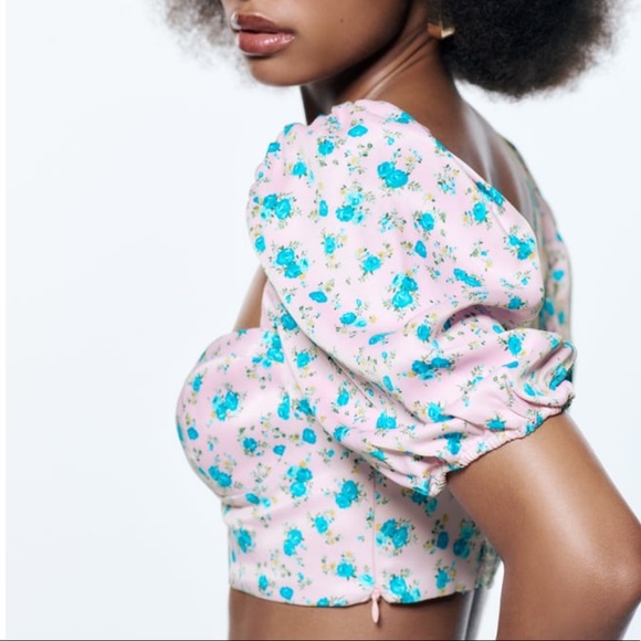 Zara Tops Zara Floral Print Corset Top Poshmark